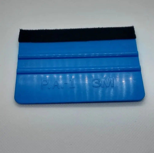 3 Espátula Aplicadora De Vinil Pleca Squeegee Cuña Rasero Azul
