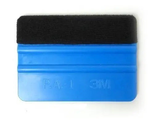 Squeegee Aplicador de Vinil 3M Azul con Felpa - Paquete de 5 piezas