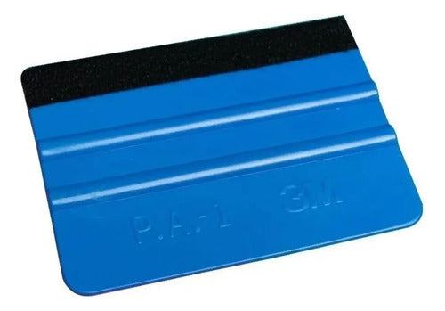 3 Espátula Aplicadora De Vinil Pleca Squeegee Cuña Rasero Azul