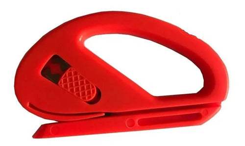 Navaja Cutter Para Vinil Fibra De Carbono Negro Mate Naranja Oscuro