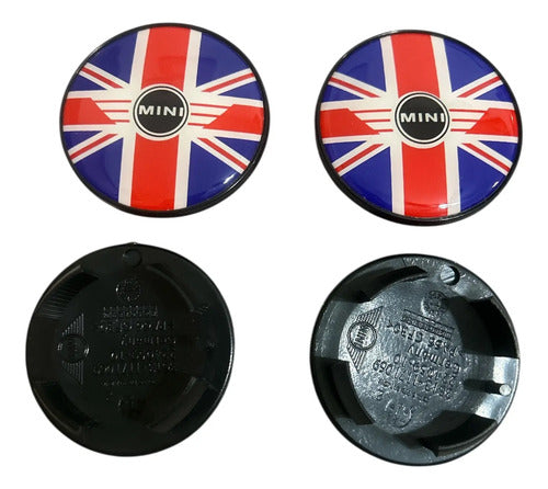 Centros De Rin Tapon Tapones Mini Cooper 54 Mm R56 F56 Union Jack (rojo/azul/blanco)