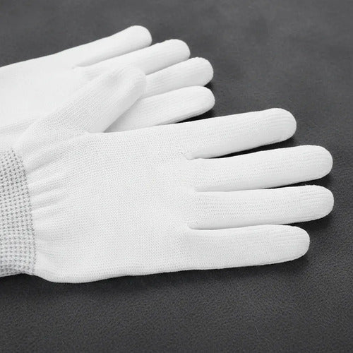 Par De Guantes Para Instalar Vinil Wraps Fibra Carbono  Blanco