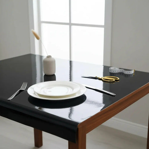 Rollo Vinil Adhesivo Negro Brillante Multiusos 150x200cm Negro