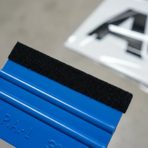 Squeegee Aplicador de Vinil Azul con Fieltro - Paquete de 20 piezas