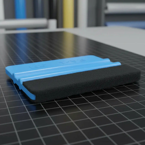 Squeegee Aplicador de Vinil 3M Azul con Felpa - Paquete de 10 piezas