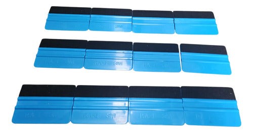 Squeegee Aplicador de Vinil 3M Azul con Felpa - Paquete de 30 piezas