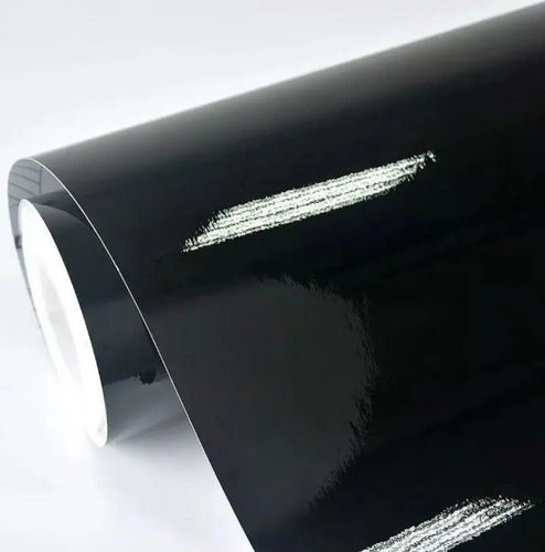 Vinil Negro Brillante Antiburbujas 152 cm x 1 metro