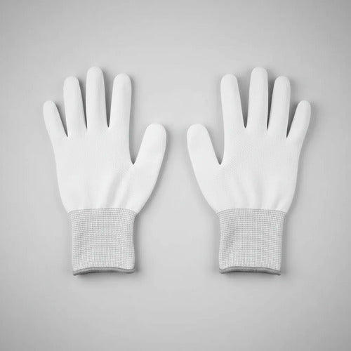 Par De Guantes Para Instalar Vinil Wraps Fibra Carbono  Blanco