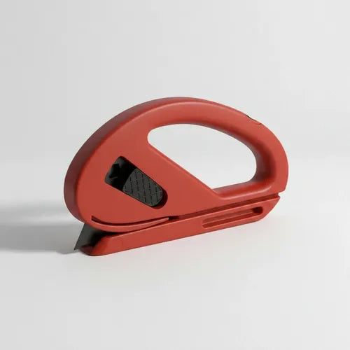 Navaja Cutter Para Vinil Fibra De Carbono Negro Mate Naranja Oscuro