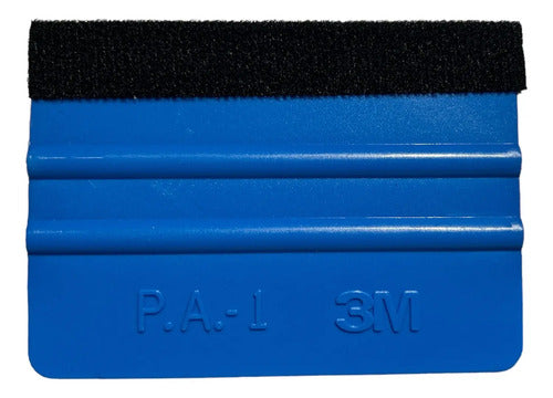 Squeegee Aplicador de Vinil Azul con Fieltro - Paquete de 20 piezas