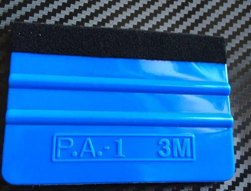 Squeegee Aplicador de Vinil 3M Azul con Felpa - Paquete de 5 piezas