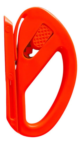 Navaja Cutter Para Vinil Fibra De Carbono Negro Mate Naranja Oscuro