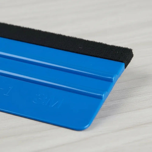 Squeegee Aplicador de Vinil 3M Azul con Felpa - Paquete de 5 piezas