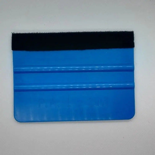 3 Espátula Aplicadora De Vinil Pleca Squeegee Cuña Rasero Azul
