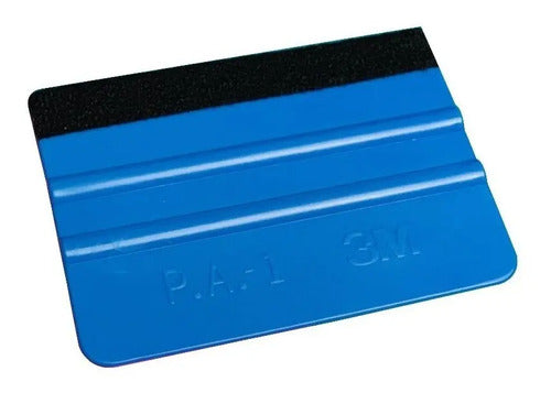 Squeegee Aplicador de Vinil 3M Azul con Felpa - Paquete de 5 piezas